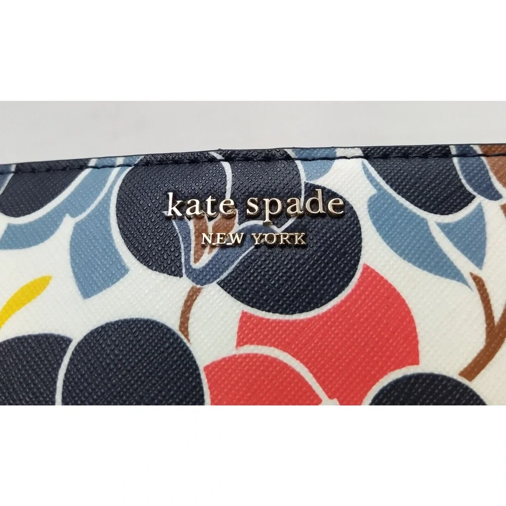 Kate Spade New York Multicolor Leather Floral Credit Card Bifold Wallet - NWoT